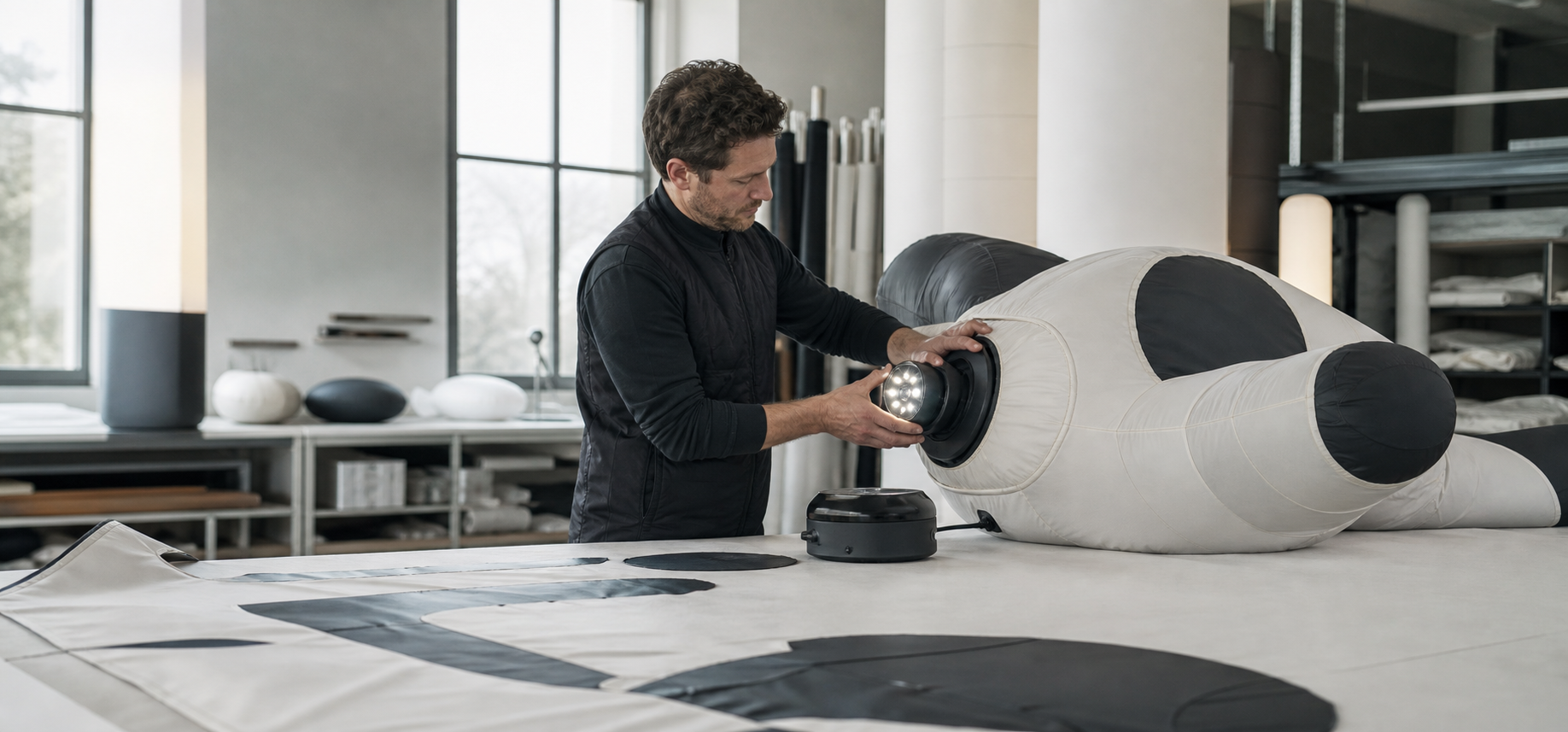 Lumina Group şişme reklam figürü üretim süreci