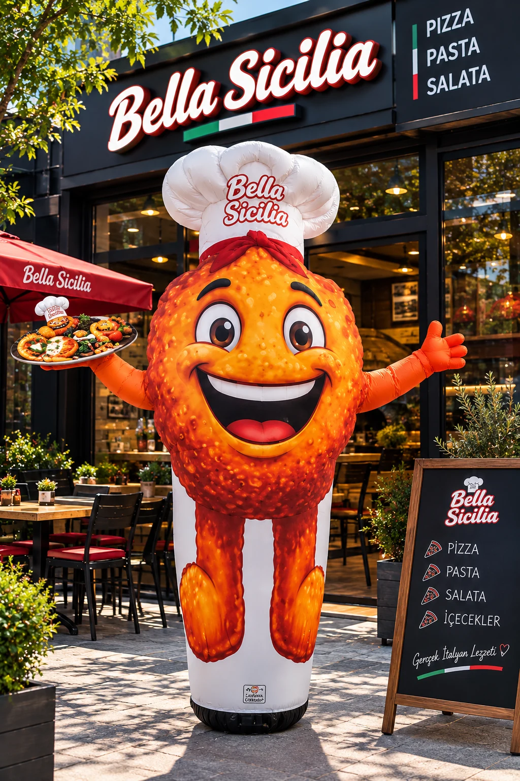 Bella Sicilia — Mascotte chef a forma di prodotto